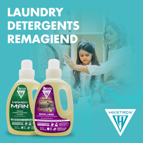 Royal Linen and Mambo Man - 2 Pack Bundle Liquid Laundry Detergent, 5x Ultra Concentrated, Tough Stains Remover, Long Lasting Scent (80 Fl Oz)