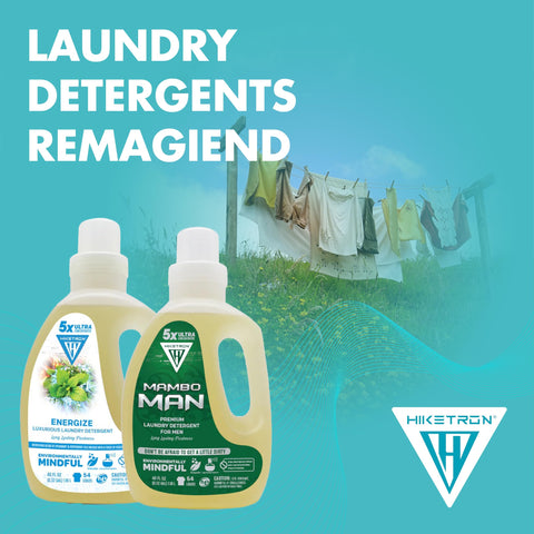 Energize and Mambo Man - 2 Pack Bundle Liquid Laundry Detergent, 5x Ultra Concentrated, Tough Stains Remover, Long Lasting Scent (80 Fl Oz)