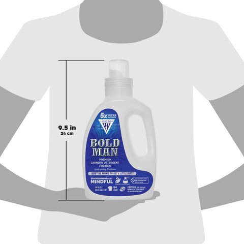 Hiketron Bold Man Masculine Scented Long Lasting Liquid Laundry Detergent - Product Dimension