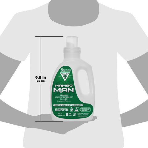 Hiketron Mambo Man Masculine Scented Long Lasting Liquid Laundry Detergent - Product Dimension