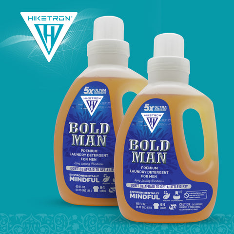 Hiketron Bold Man Masculine Scented Long Lasting Liquid Laundry Detergent - Two Pack