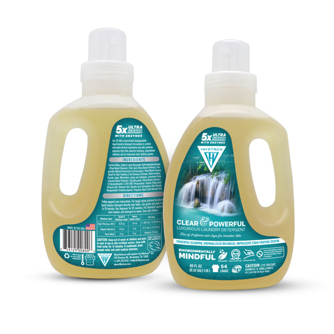 Hiketron Clear & Powerful Scent Free Liquid Laundry Detergent - Front and Back side