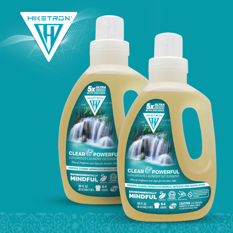 Hiketron Clear & Powerful Scent Free Liquid Laundry Detergent - Two Pack