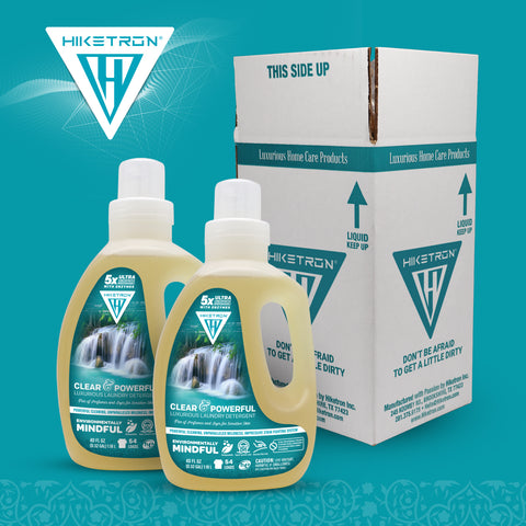 Hiketron Clear & Powerful Scent Free Liquid Laundry Detergent - Two pack with box