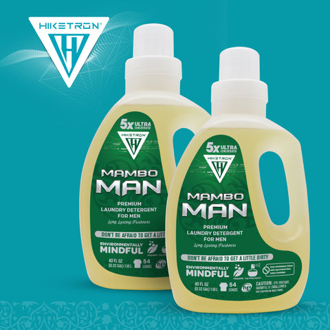 Hiketron Mambo Man Masculine Scented Long Lasting Liquid Laundry Detergent - Two Pack