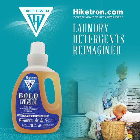 Hiketron Bold Man Masculine Scented Long Lasting Liquid Laundry Detergent - LAUNDRY DETERGENTS REIMAGINED