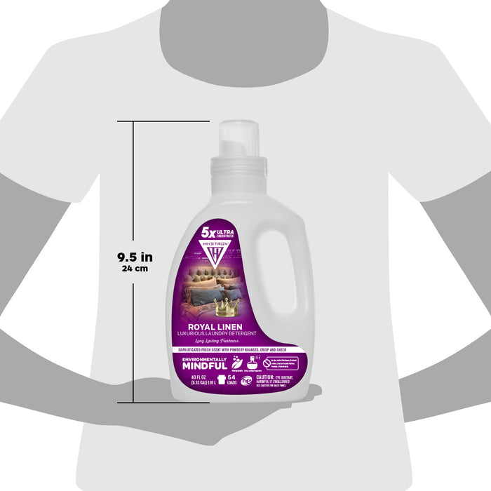 Hiketron 5X Ultra Concentrated | Long Lasting Scented Liquid Laundry Detergent | Removes Tough Stains | Machine Friendly | Royal Linen