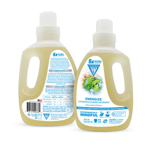 Hiketron Energize Long Lasting Scented Liquid Laundry Detergent - Front and Back side
