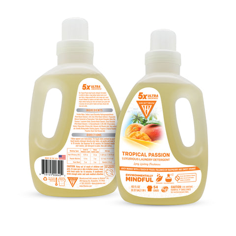 Hiketron Tropical Passion Long Lasting Scented Liquid Laundry Detergent - Front and Back side

