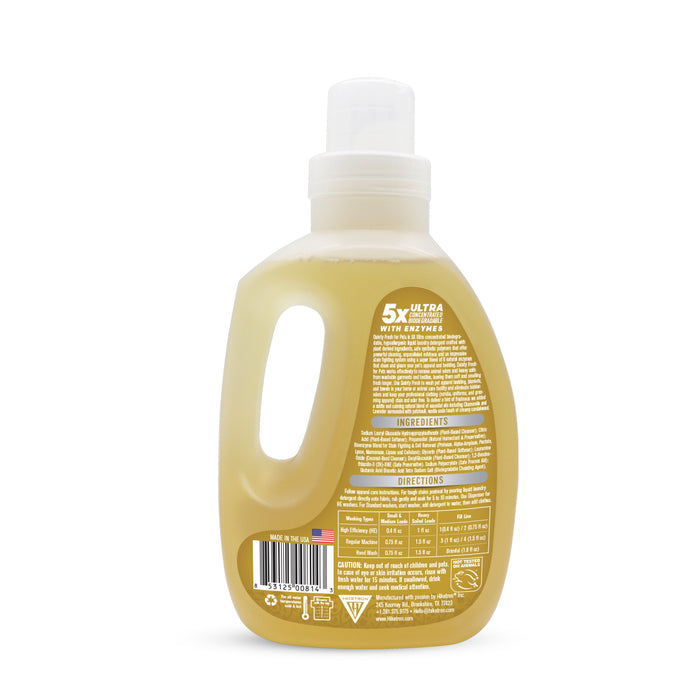 Hiketron 5X Ultra Concentrated | Scent Free Liquid Laundry Detergent | Removes Tough Stains | Machine Friendly | Natural Enzymes | Dainty Fresh for Pets