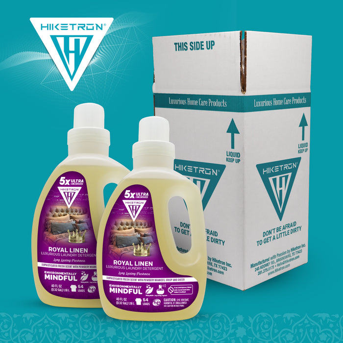 Hiketron 5X Ultra Concentrated | Long Lasting Scented Liquid Laundry Detergent | Removes Tough Stains | Machine Friendly | Royal Linen