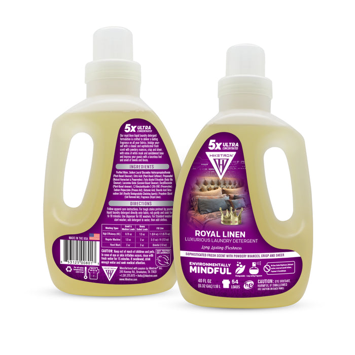 Hiketron 5X Ultra Concentrated | Long Lasting Scented Liquid Laundry Detergent | Removes Tough Stains | Machine Friendly | Royal Linen