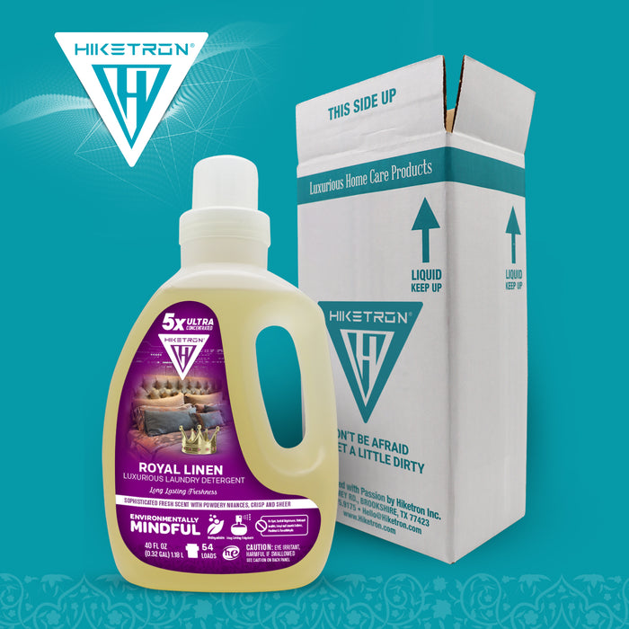 Hiketron 5X Ultra Concentrated | Long Lasting Scented Liquid Laundry Detergent | Removes Tough Stains | Machine Friendly | Royal Linen