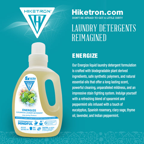 Hiketron Energize Long Lasting Scented Liquid Laundry Detergent - LAUNDRY DETERGENTS REIMAGINED
