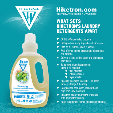 Hiketron Energize Long Lasting Scented Liquid Laundry Detergent - Directions to use
