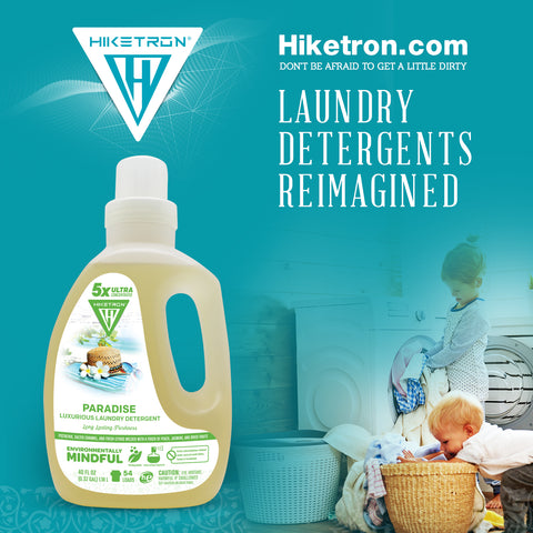 Hiketron 5X Ultra Concentrated | Long Lasting Scented Liquid Laundry Detergent | Removes Tough Stains | Machine Friendly | Paradise