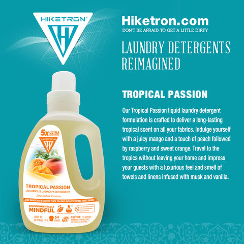 Hiketron Tropical Passion Long Lasting Scented Liquid Laundry Detergent - LAUNDRY DETERGENTS REIMAGINED

