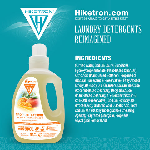 Hiketron Tropical Passion Long Lasting Scented Liquid Laundry Detergent - Ingredients
