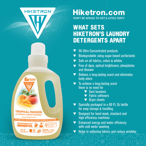 Hiketron Tropical Passion Long Lasting Scented Liquid Laundry Detergent - Directions to use
