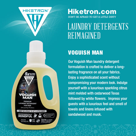 Hiketron Voguish Man Masculine Scented Long Lasting Liquid Laundry Detergent - LAUNDRY DETERGENTS REIMAGINED
