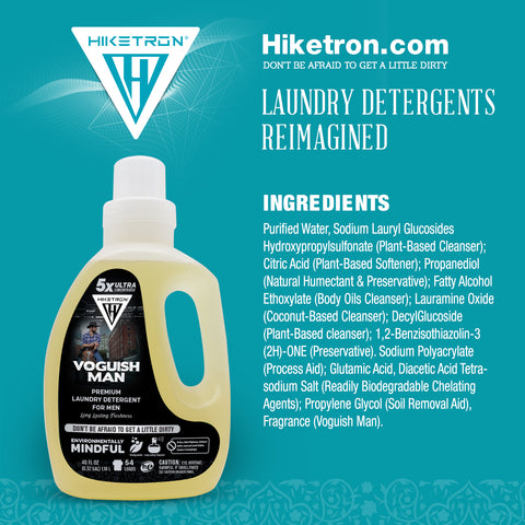 Hiketron Voguish Man Masculine Scented Long Lasting Liquid Laundry Detergent - Ingredients
