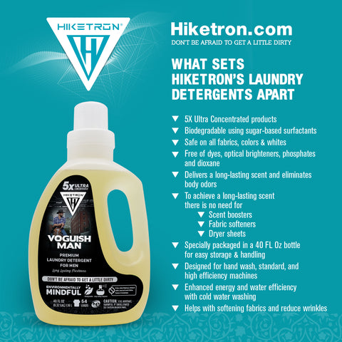 Hiketron Voguish Man Masculine Scented Long Lasting Liquid Laundry Detergent - Directions to use
