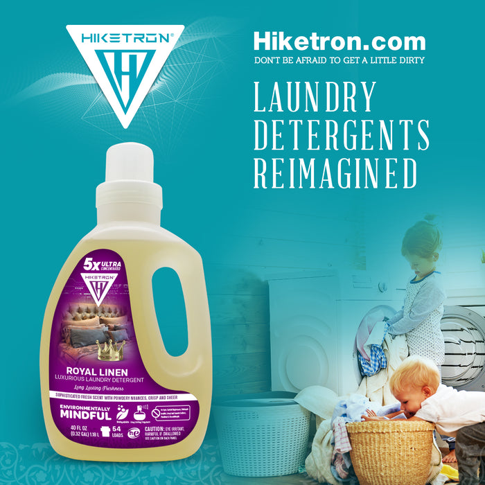 Hiketron 5X Ultra Concentrated | Long Lasting Scented Liquid Laundry Detergent | Removes Tough Stains | Machine Friendly | Royal Linen